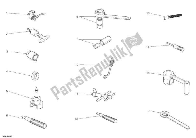 Todas las partes para 01a - Herramientas De Servicio De Taller, Motor de Ducati Sport ST3 S ABS 1000 2006